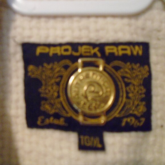 PROJEK RAW 50% WOOL LADIES COAT WITH BLUE LINER SIZE XL - BEAUTIFUL - Picture 4 of 5